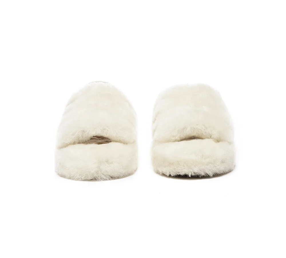 AUSTRALIAN SHEPHERD® UGG Kids Slingback Fluffy Slides Puffy