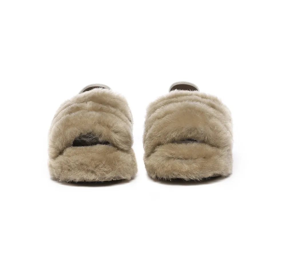 AUSTRALIAN SHEPHERD® UGG Kids Slingback Fluffy Slides Puffy