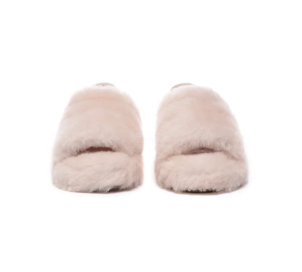 AUSTRALIAN SHEPHERD® UGG Kids Slingback Fluffy Slides Puffy