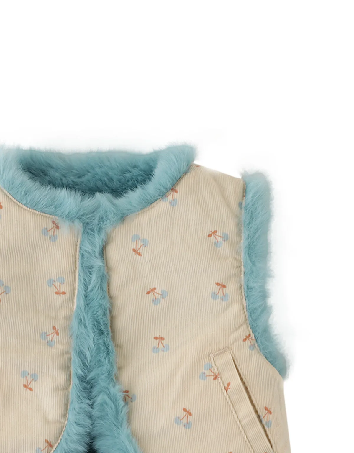 BABY GIRLS REVERSIBLE FAUX FUR GILET