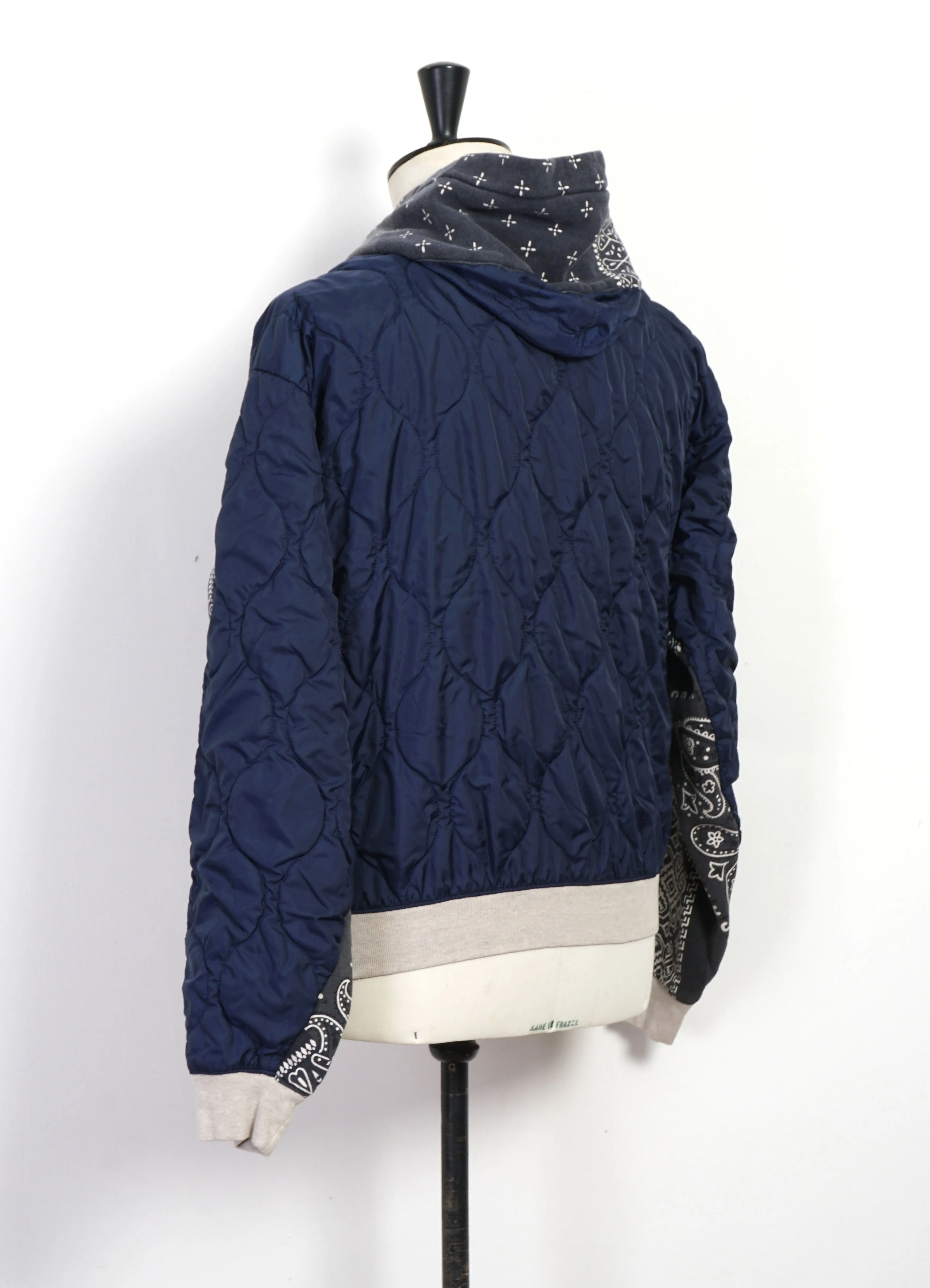 BANDANA BIVOUAC | Hooded Fleece Knit Blouson | Black