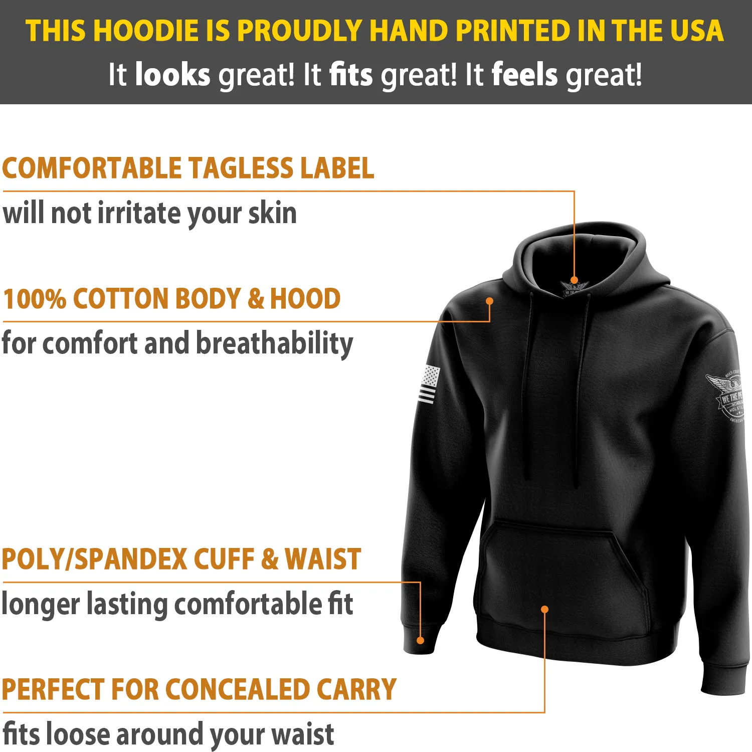 Basic - Black   White Hoodie