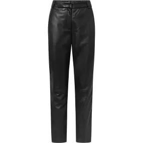 Beautiful Camma leather chino pant / 50992 - Black (Nero)