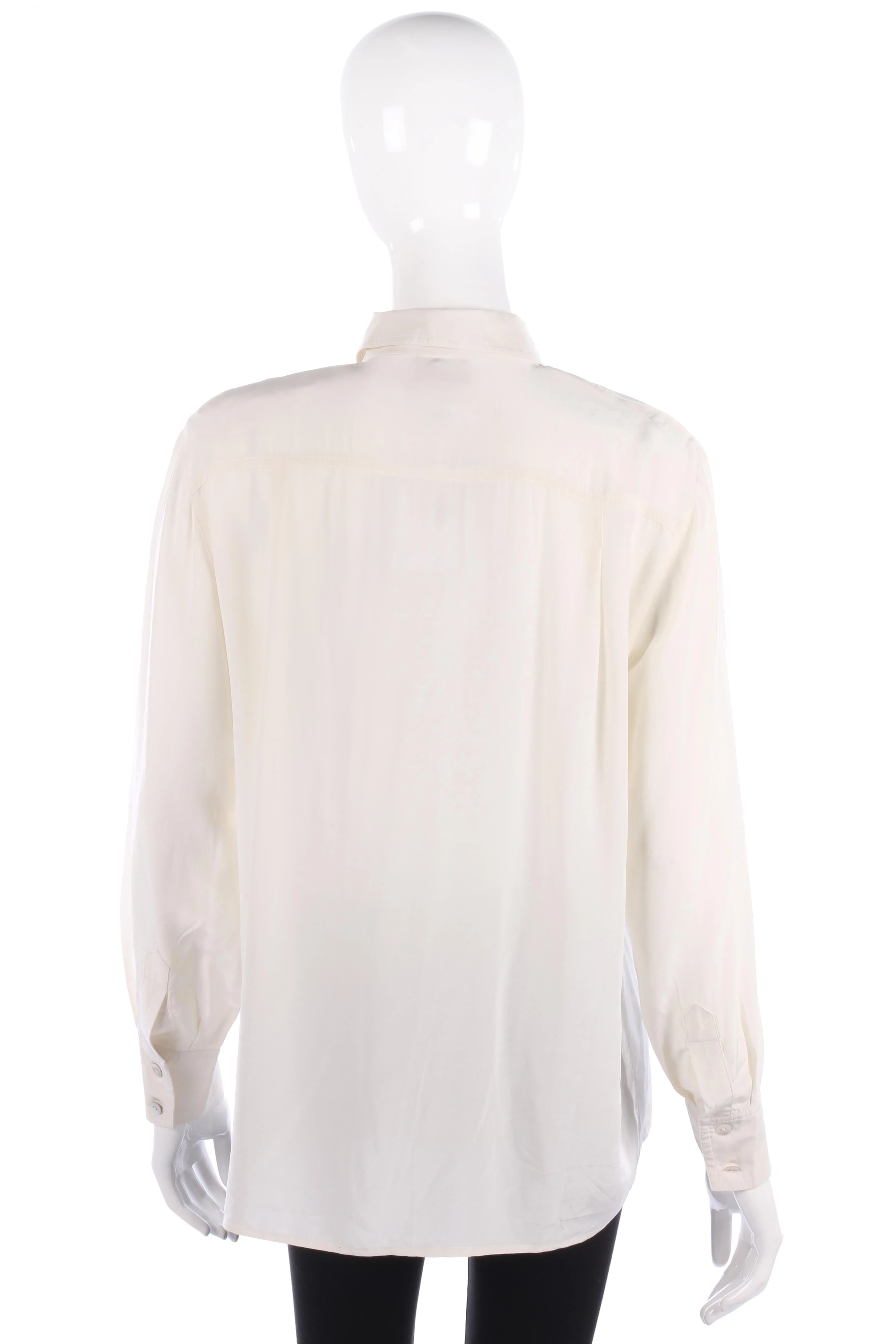 Bianca Cream 100% Silk Blouse Size (38) UK12