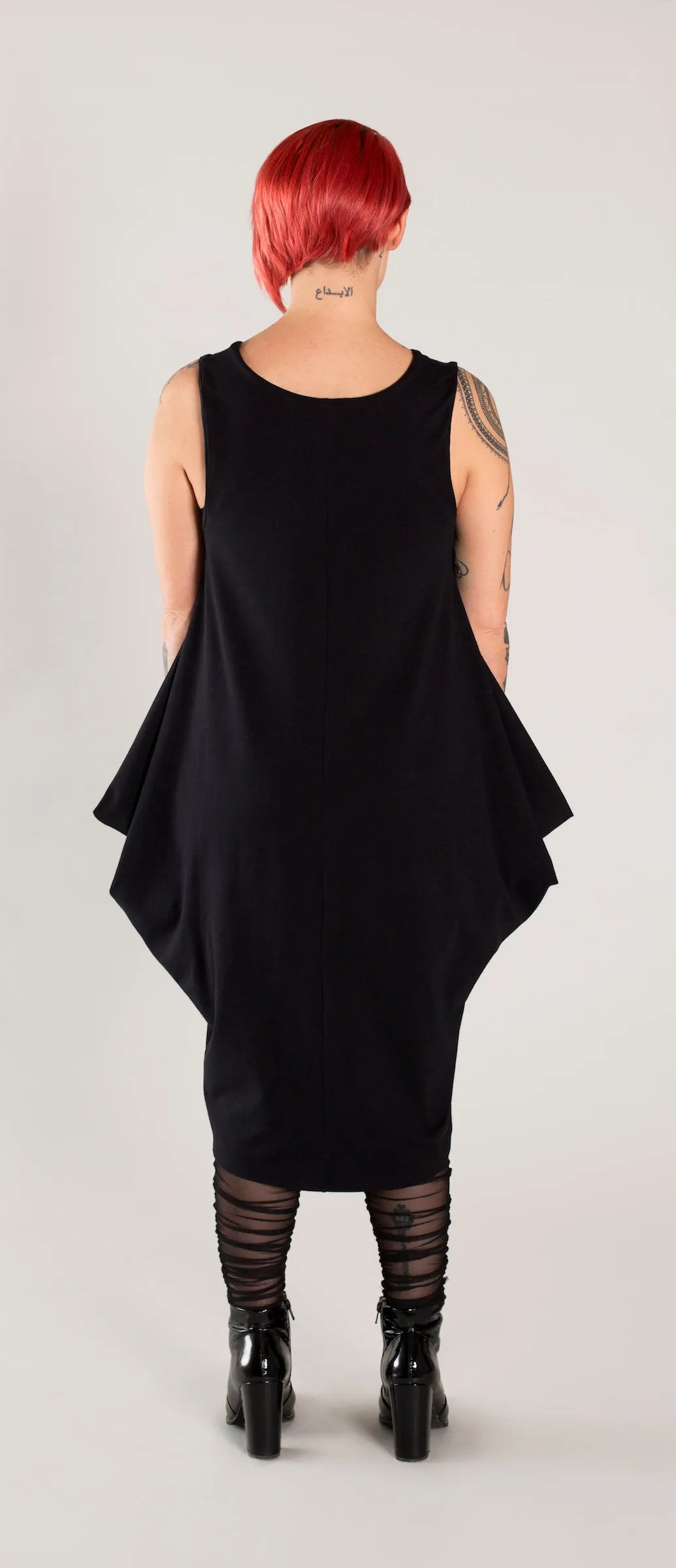 Bianca Rachele Side Cowl Midi Dress