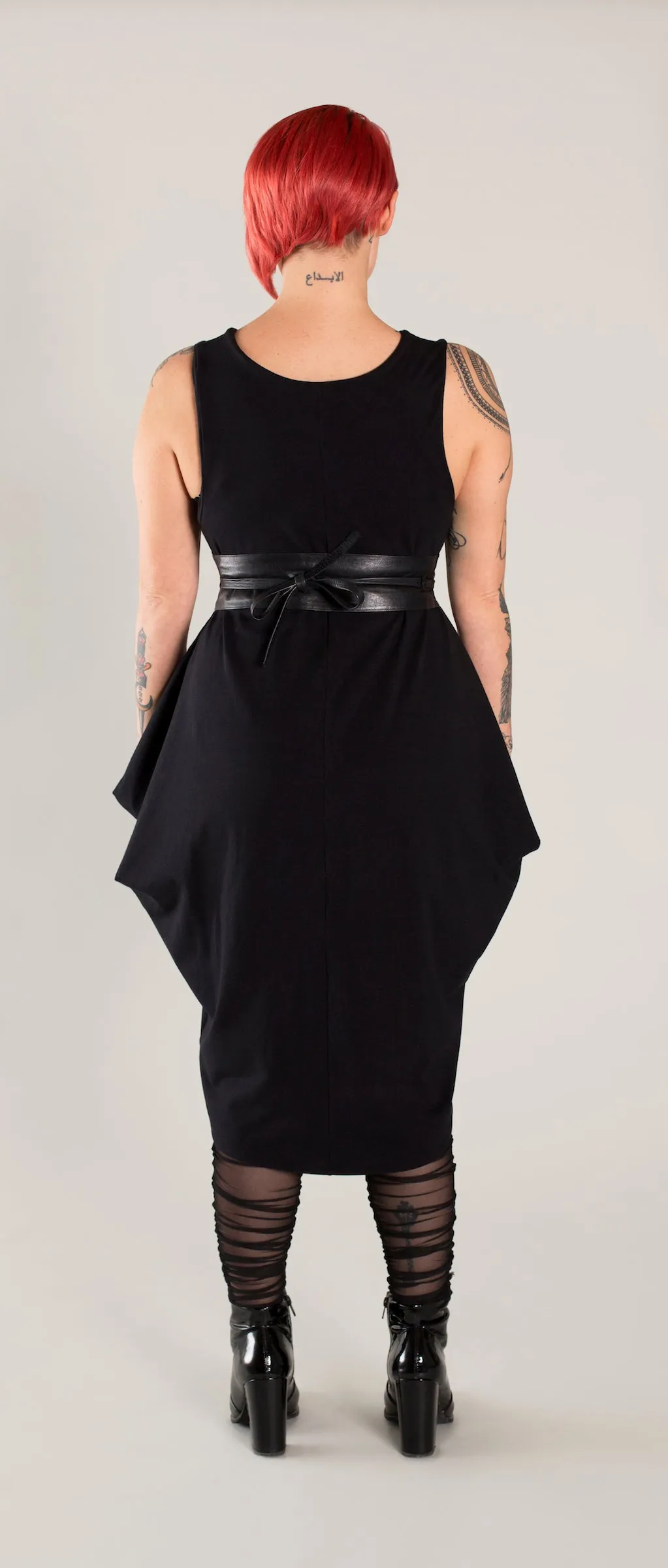 Bianca Rachele Side Cowl Midi Dress