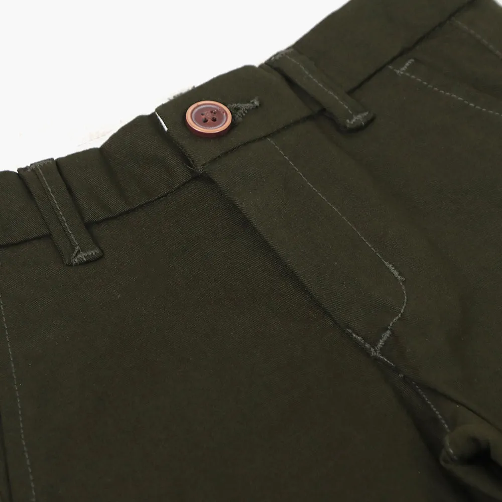 Boys Cotton Chino Pant - Dark Green