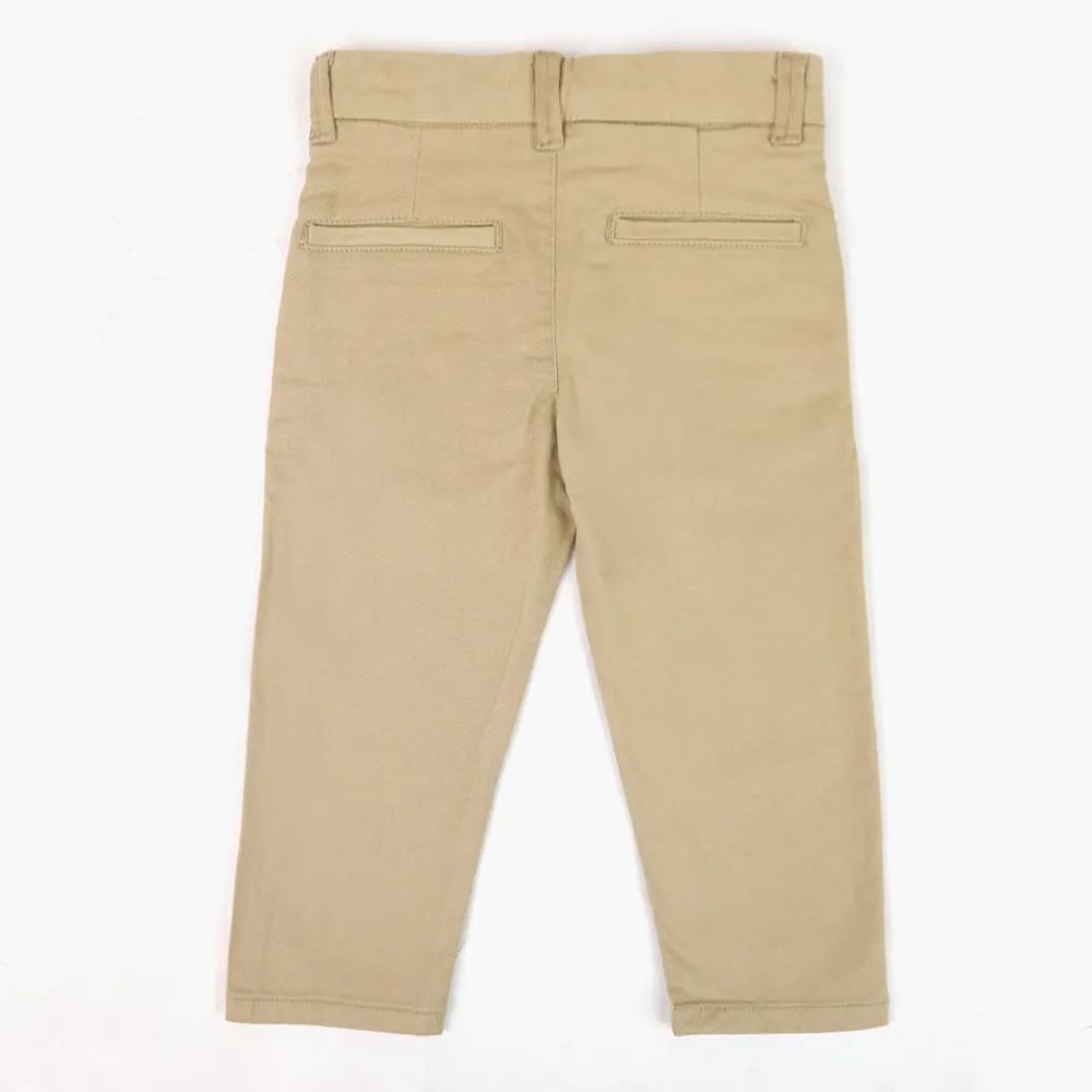 Boys Cotton Chino Pant - Khaki