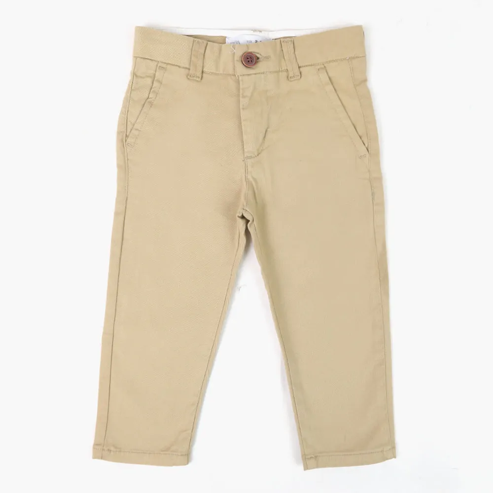 Boys Cotton Chino Pant - Khaki