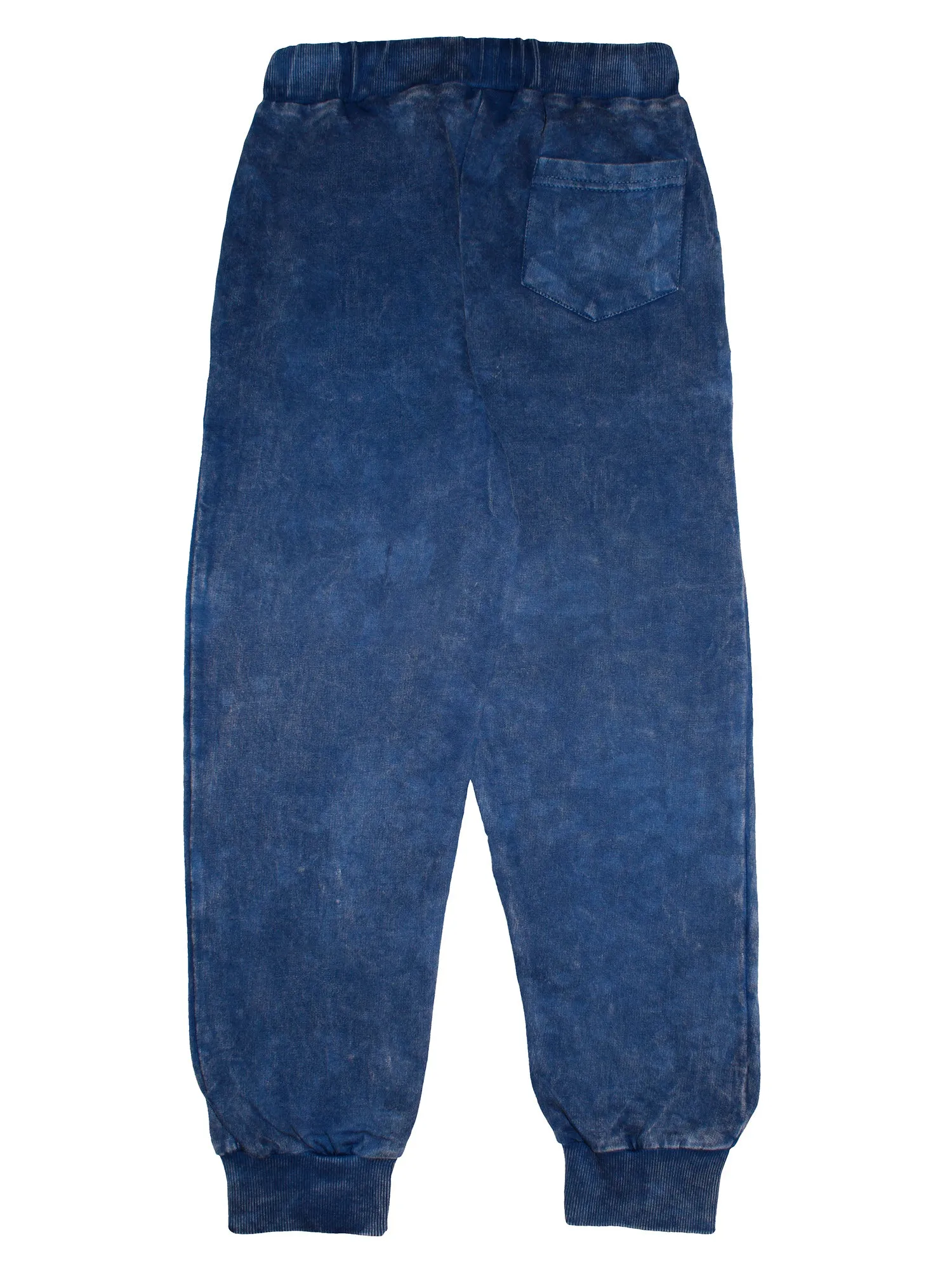 Boys Looper knit Over Dye Track Pant With Rag Wash