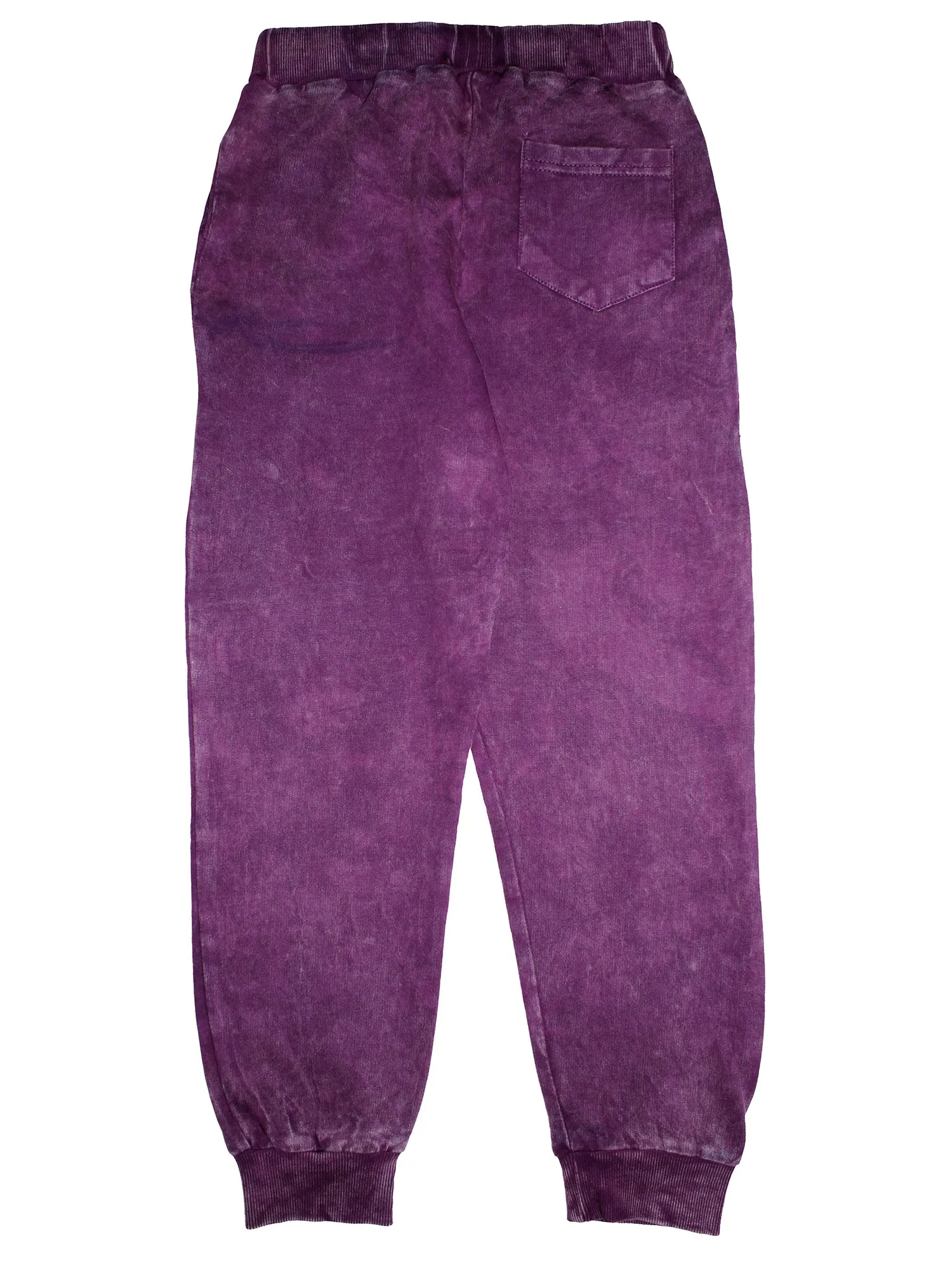 Boys Looper knit Over Dye Track Pant With Rag Wash