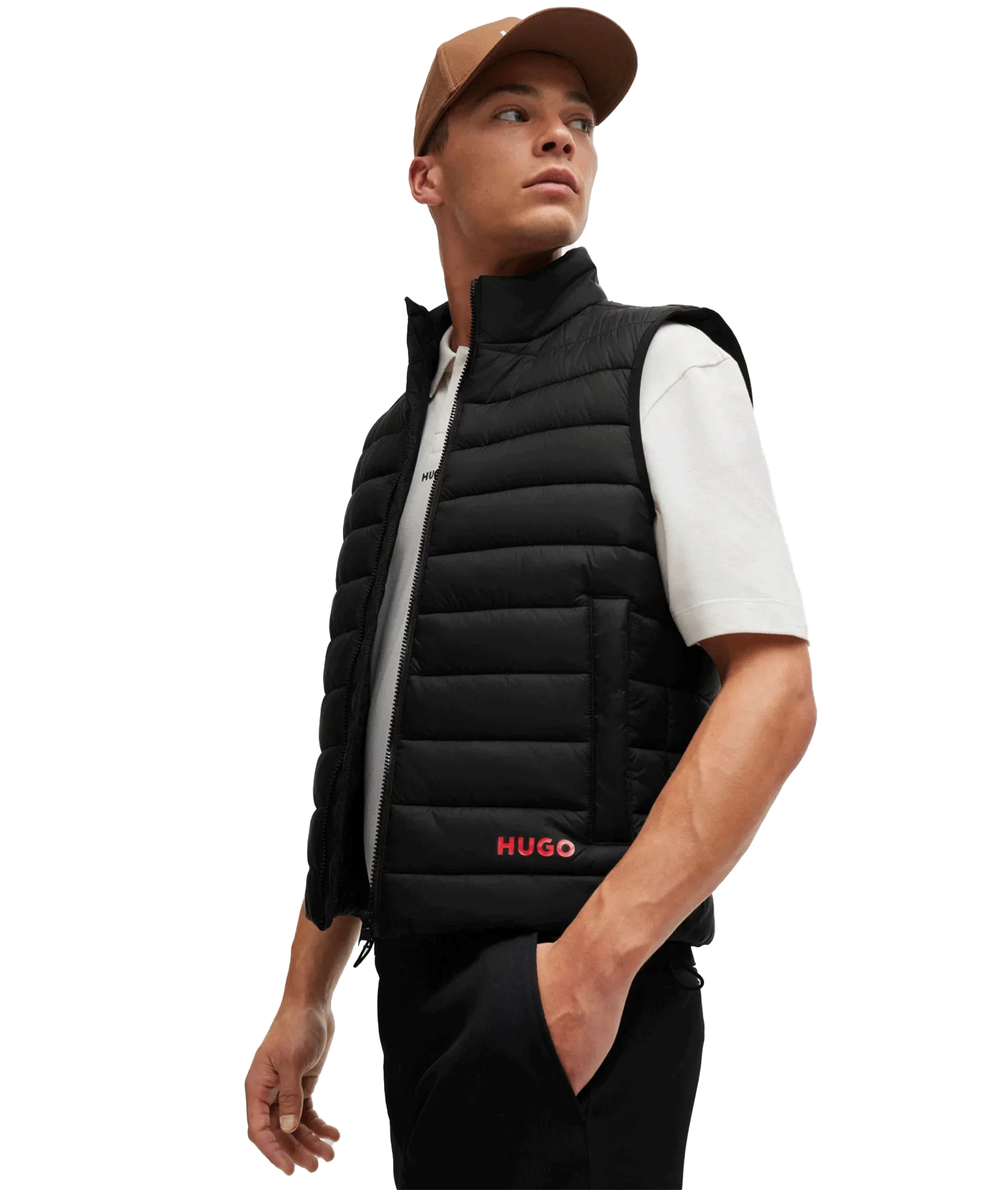 Brentino Slim Fit Gilet - Black