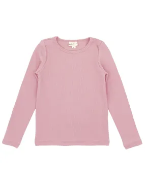 Brooklyn L/S Rib Top, Rose