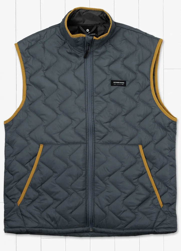 Broussard Quilted Vest in Slate by Southern Marsh