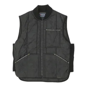 Bull & Bear Mens Black Quilted Gilet | Casual Padded Sleeveless Jacket VTG