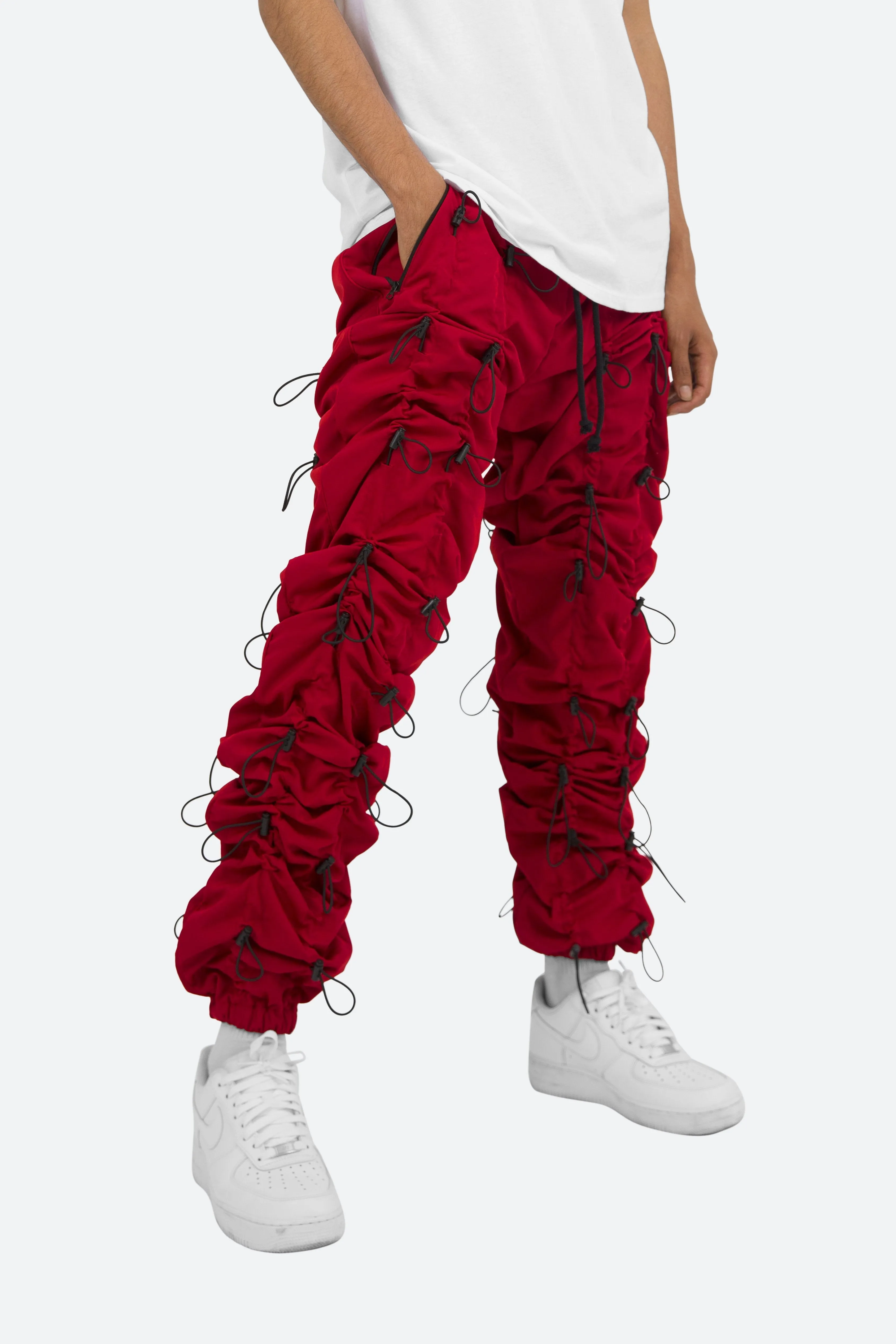 Bungee Cord Pants - Red/Black