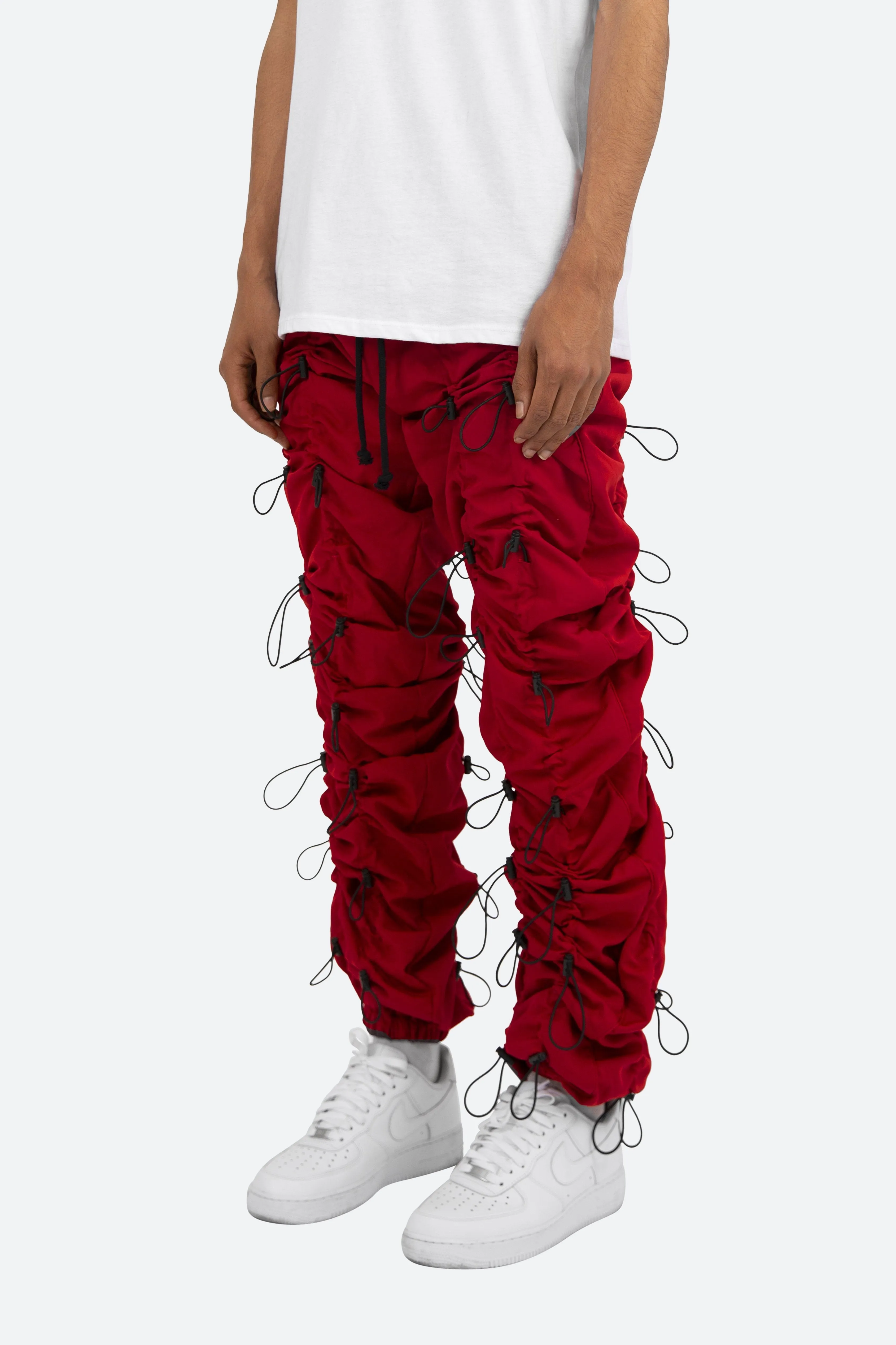 Bungee Cord Pants - Red/Black