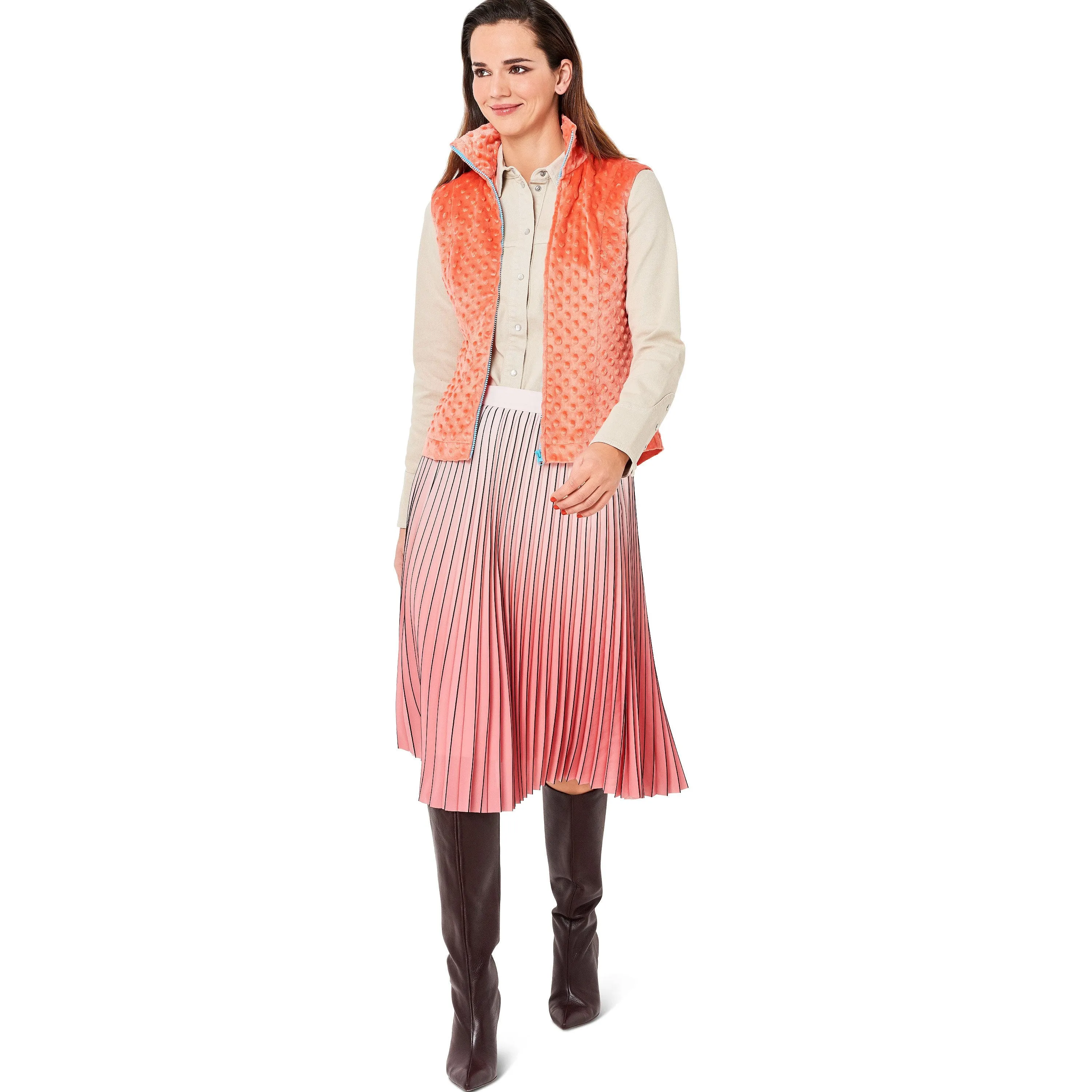 Burda Sewing Pattern 6114 Gilet, Hooded Jacket