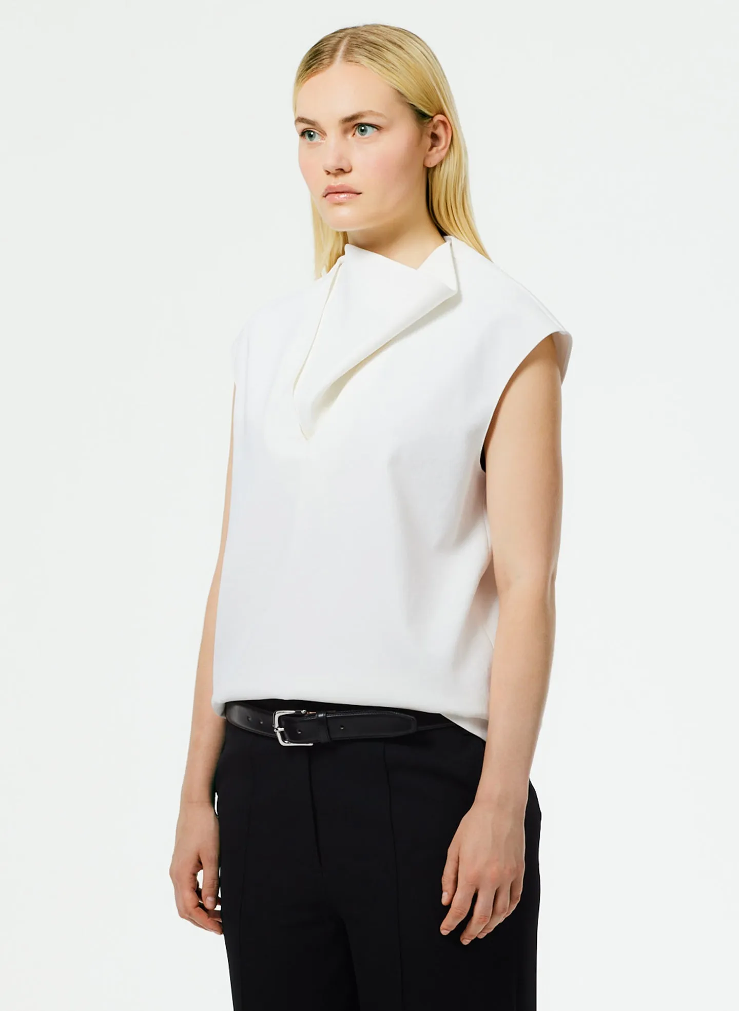 Chalky Drape Handkerchief Top