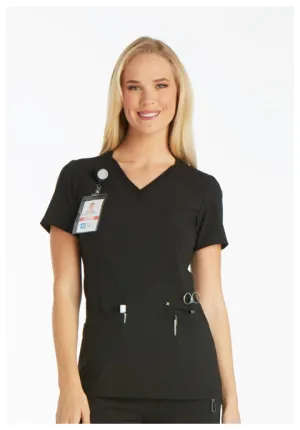 Cherokee iFLEX Women's V-Neck Knit Panel Scrub Top CK605