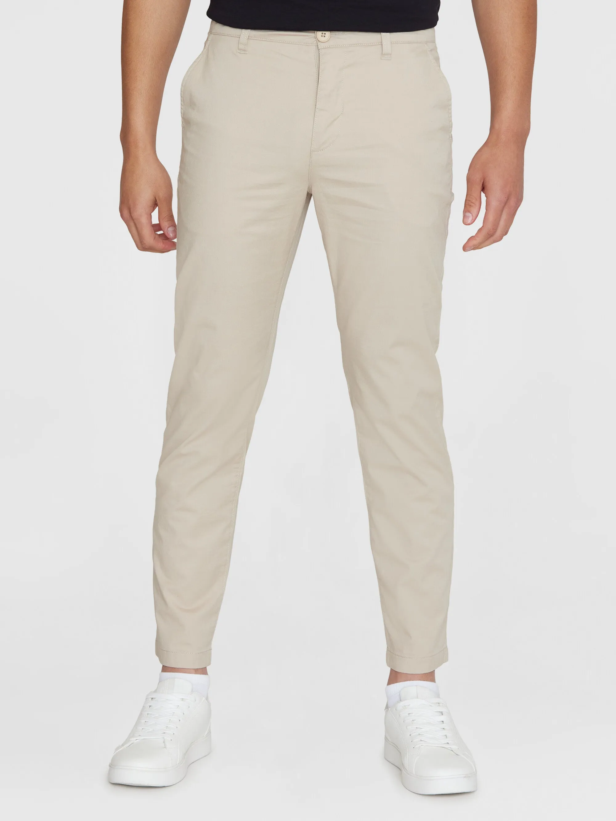 CHUCK regular chino poplin pant - Light feather gray