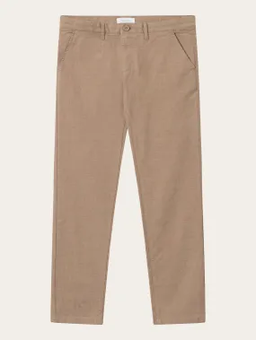 CHUCK regular flannel chino pants - Kelp melange