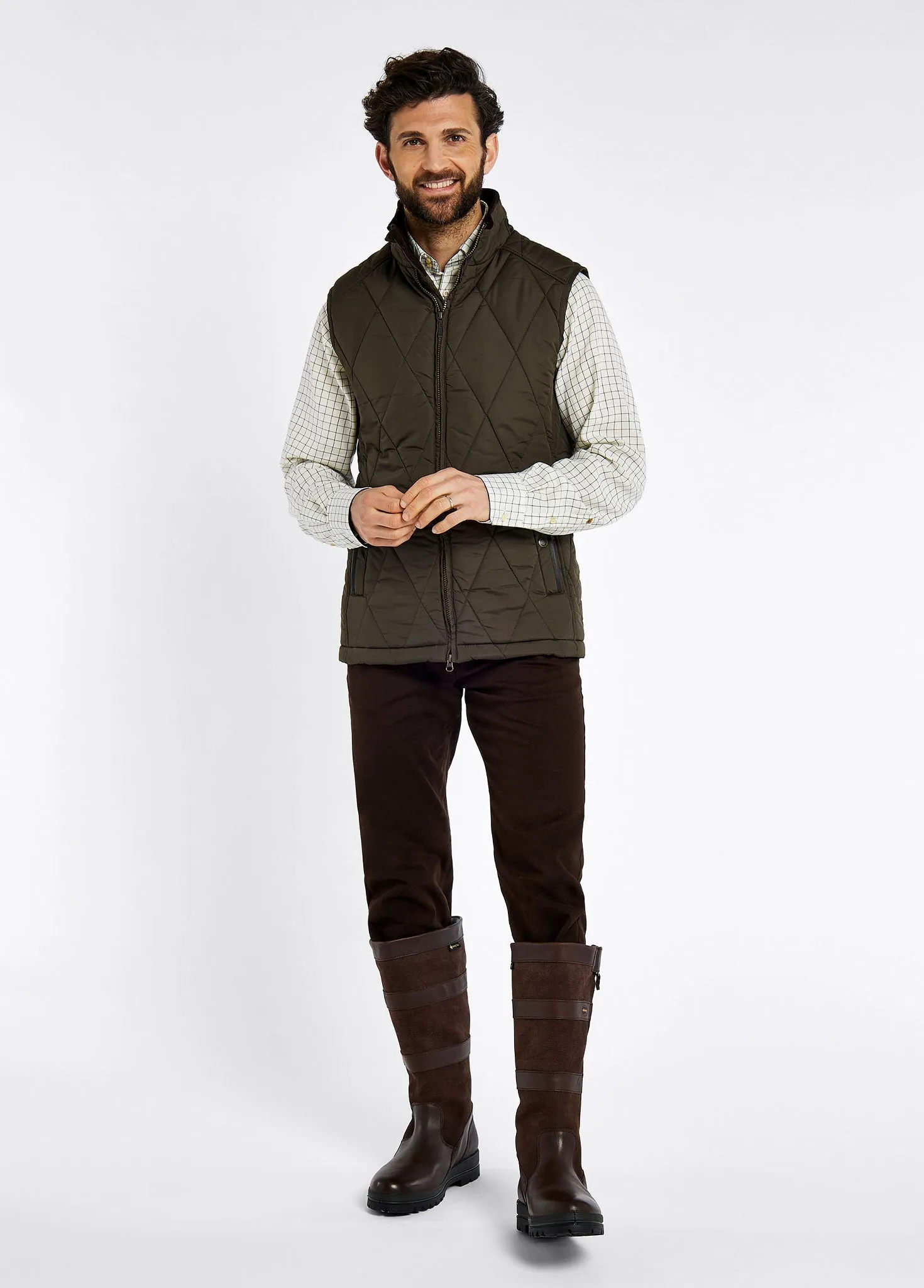 Colamber Men’s Quilted Gilet - Olive