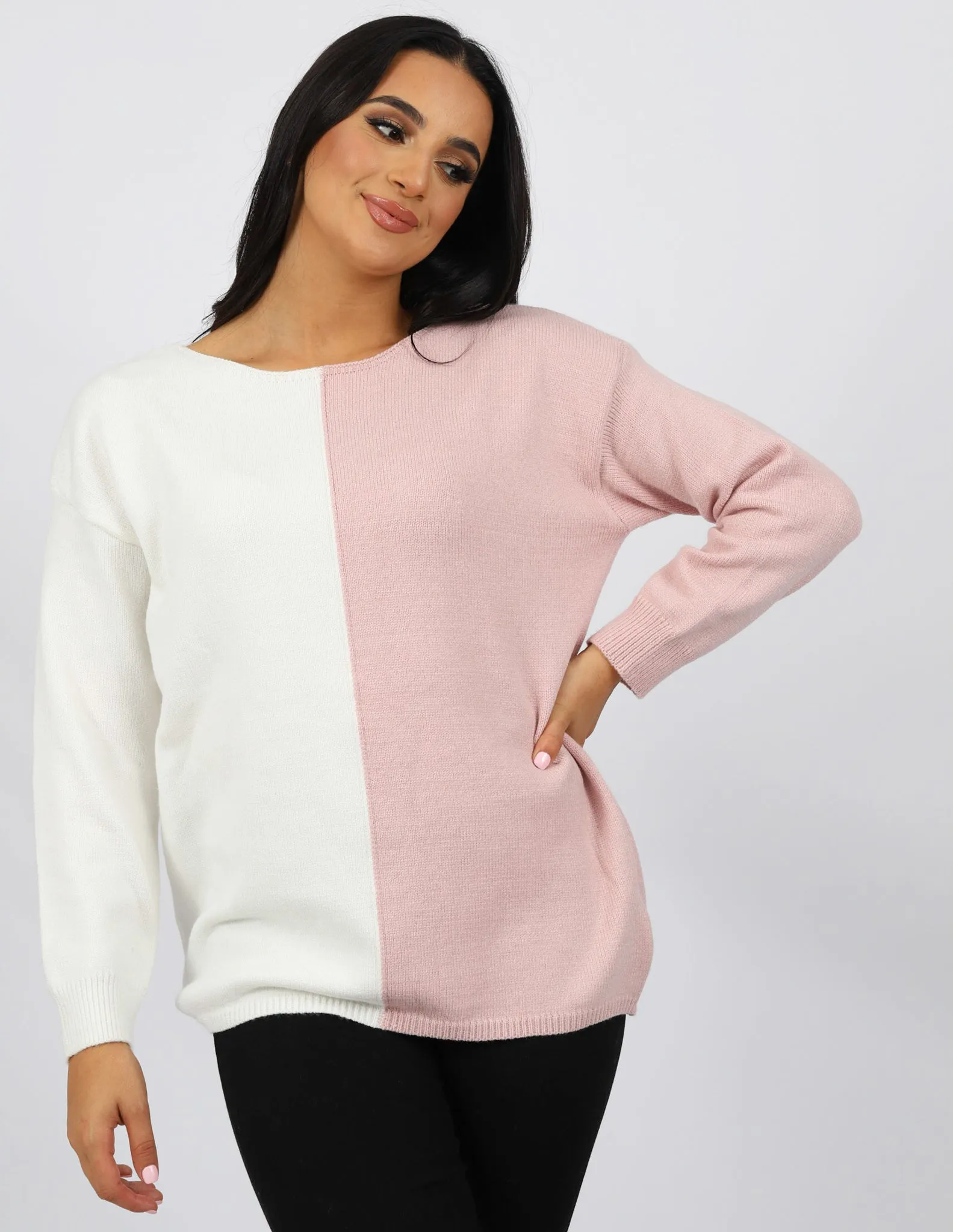 Color Block Pullover Knit Top