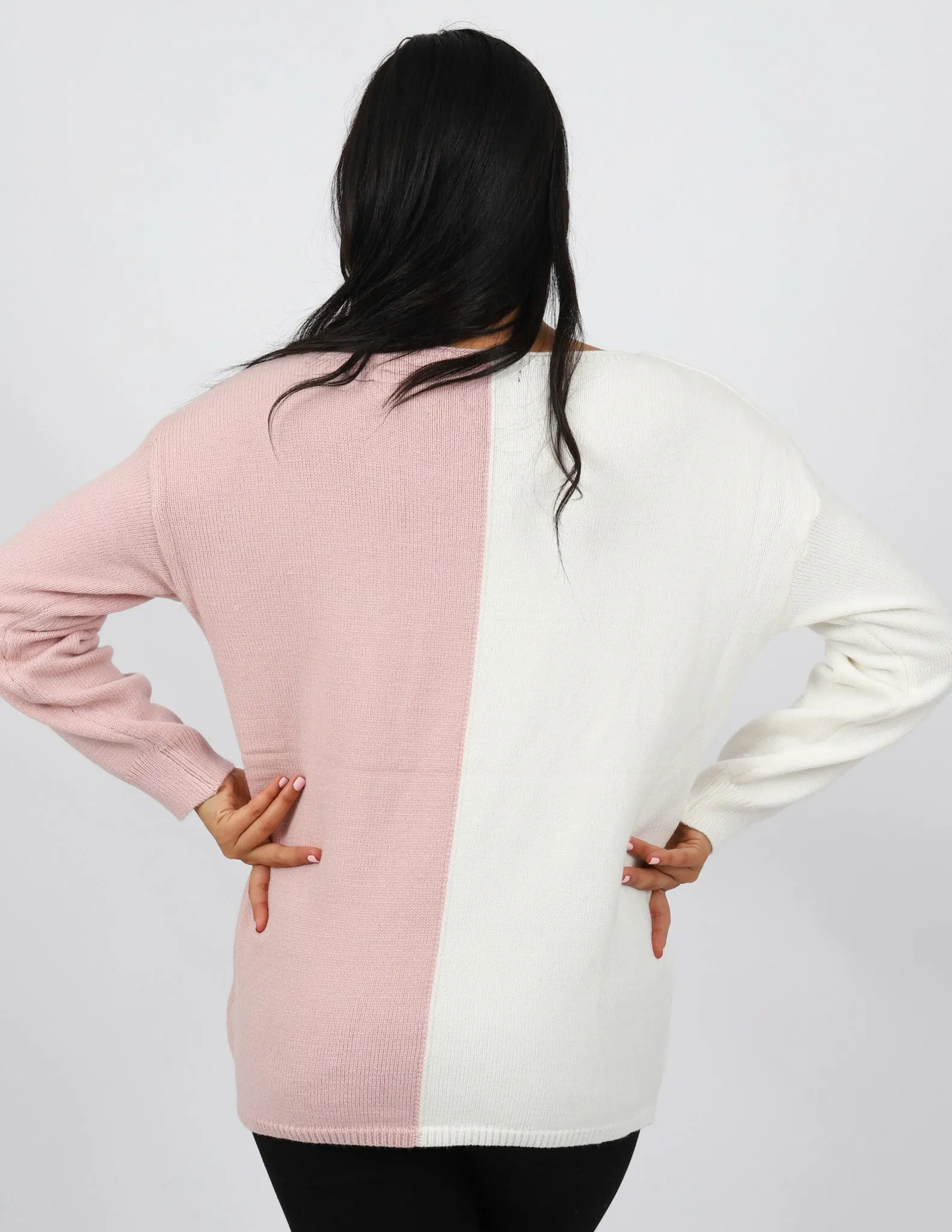 Color Block Pullover Knit Top