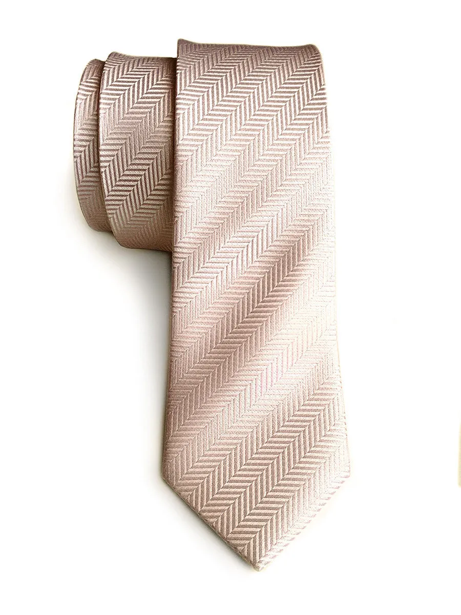 Cotton Candy Pink Herringbone Silk Necktie