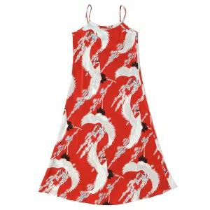 Crane (Slip Dress) - Red