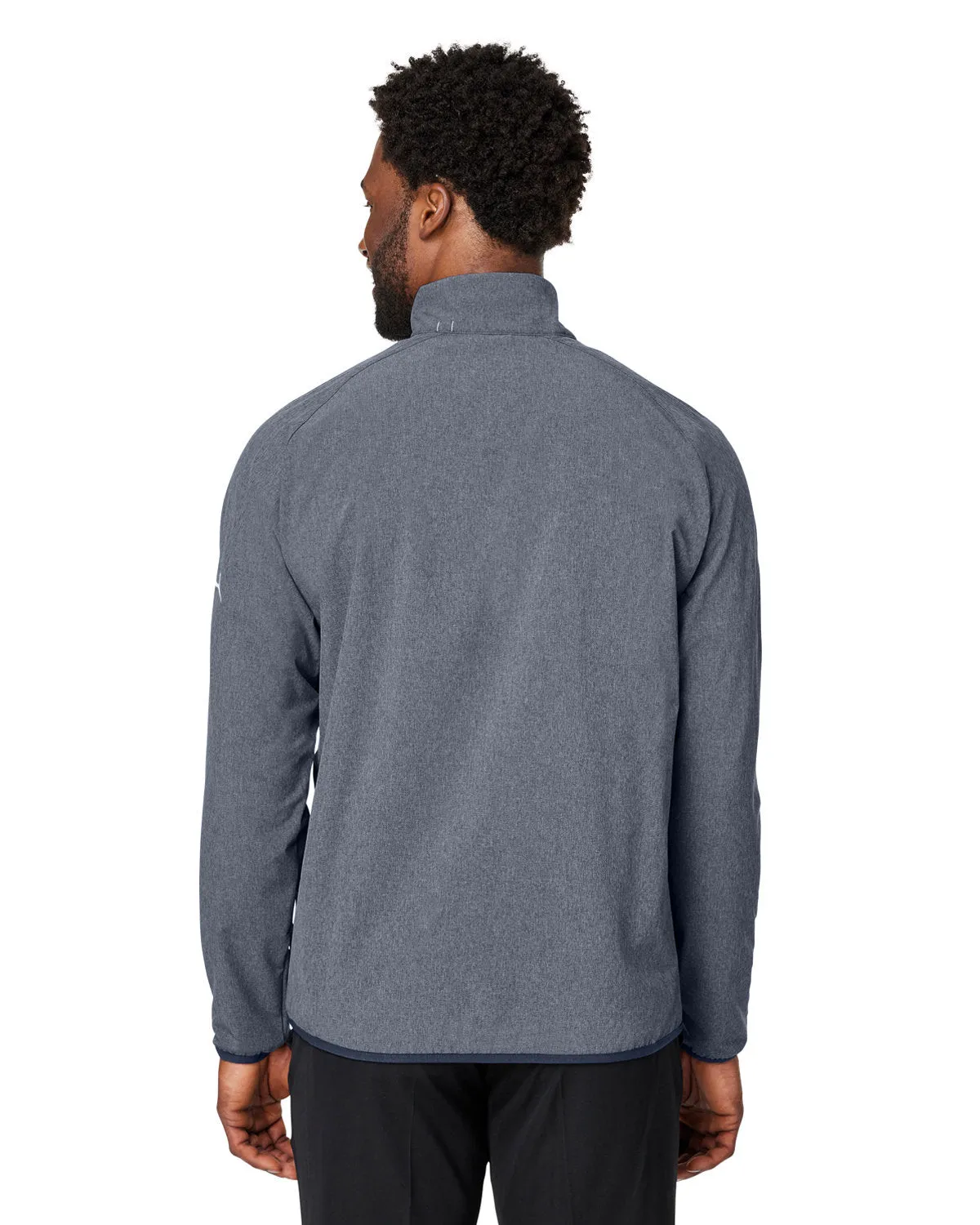 Custom Puma Men's Coastal Woven Quarter-Zip, Navy Blazer Heather