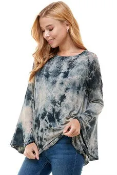 Cut Out Design Bell-Sleeved Knit Top