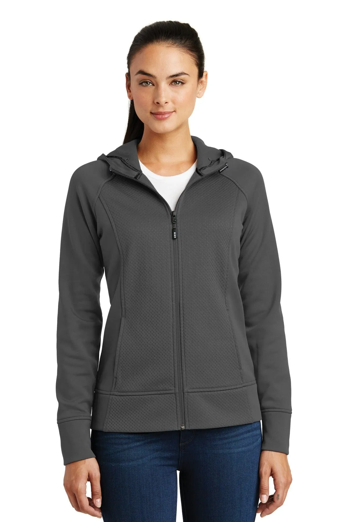 DISCONTINUED  Sport-Tek ®  Ladies Rival Tech Fleece Full-Zip Hooded Jacket. LST295