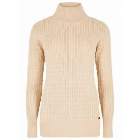 Dubarry Hacketstown Ladies Roll Neck Jumper - Oyster