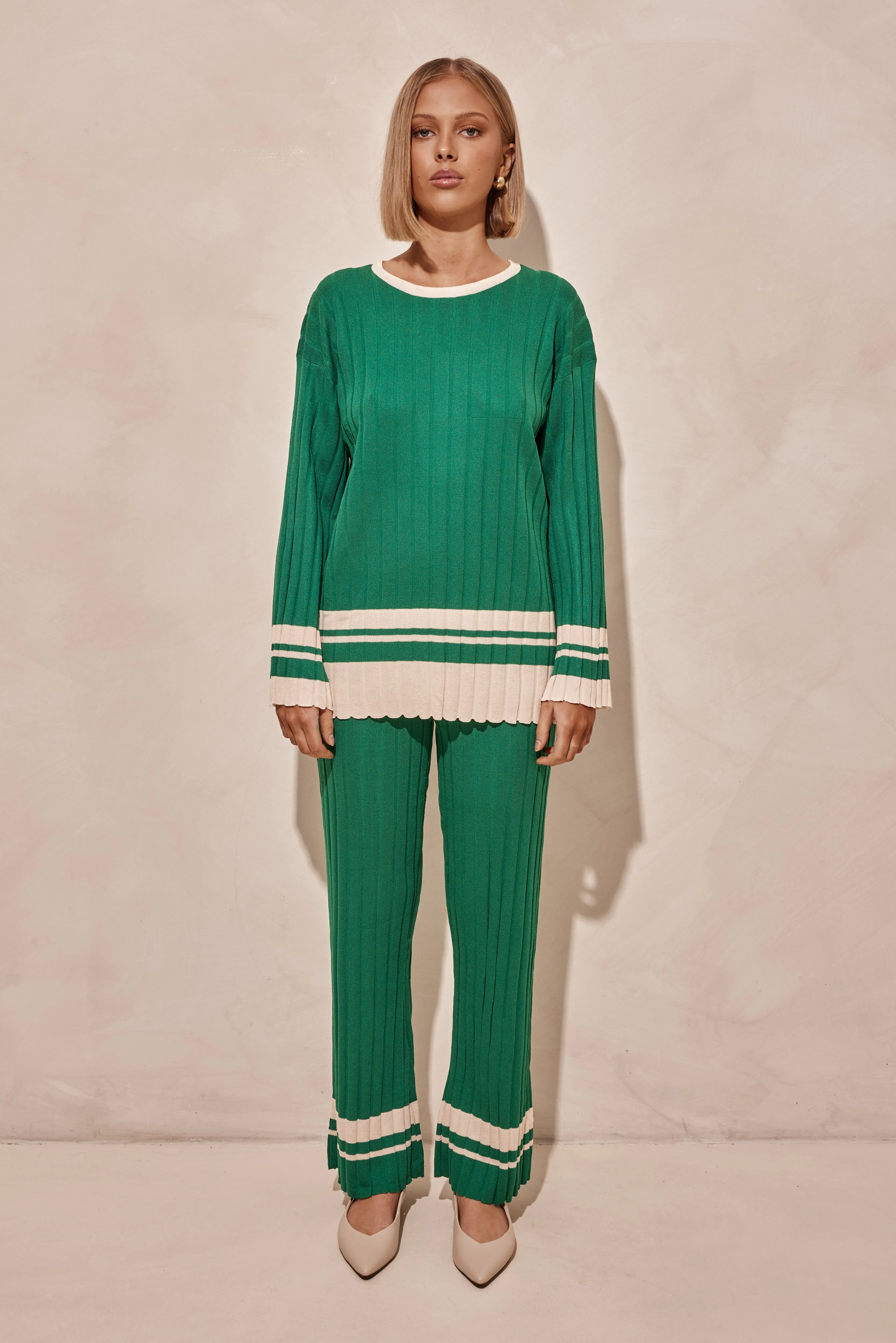 Evans Knit Set (Green)