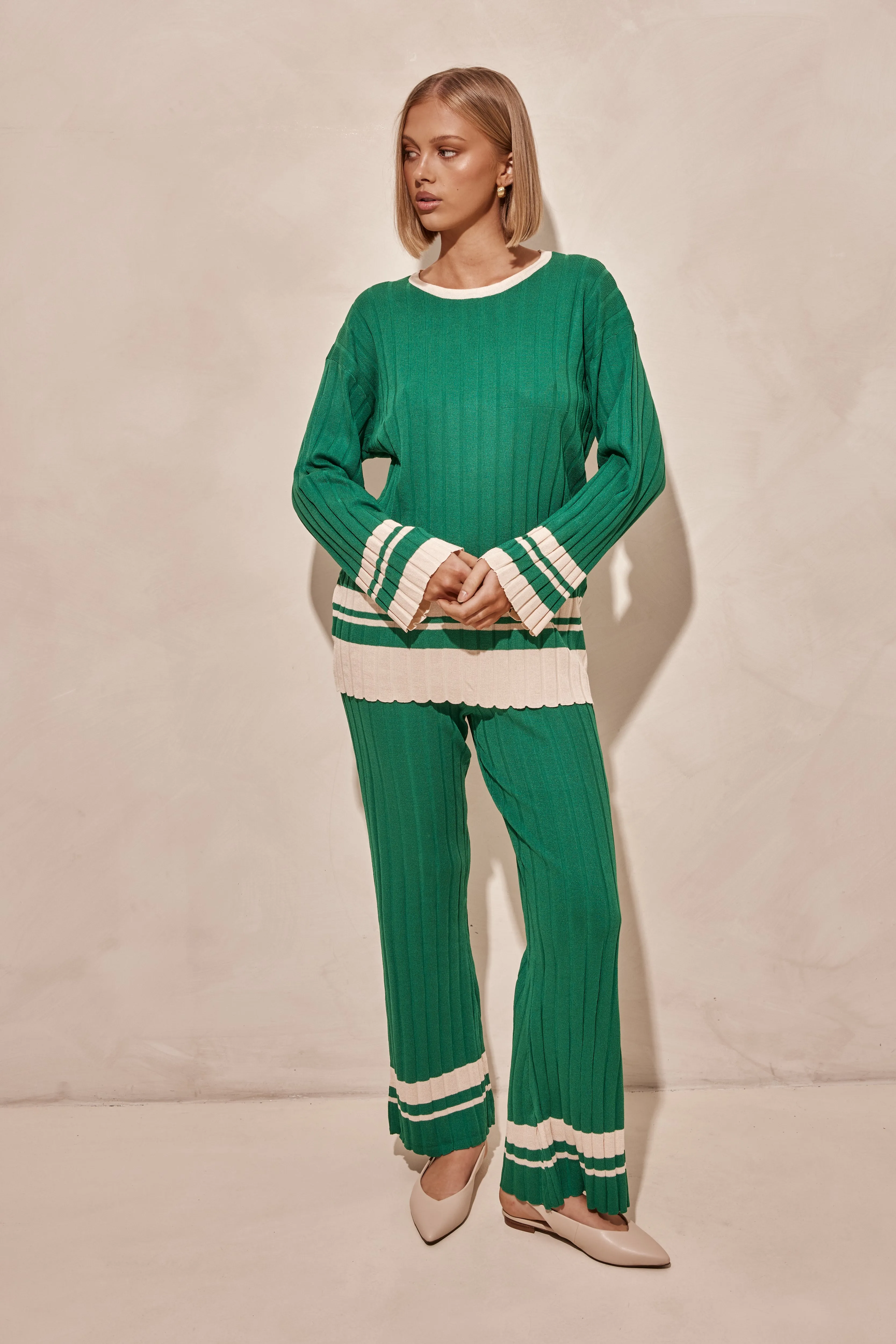 Evans Knit Set (Green)