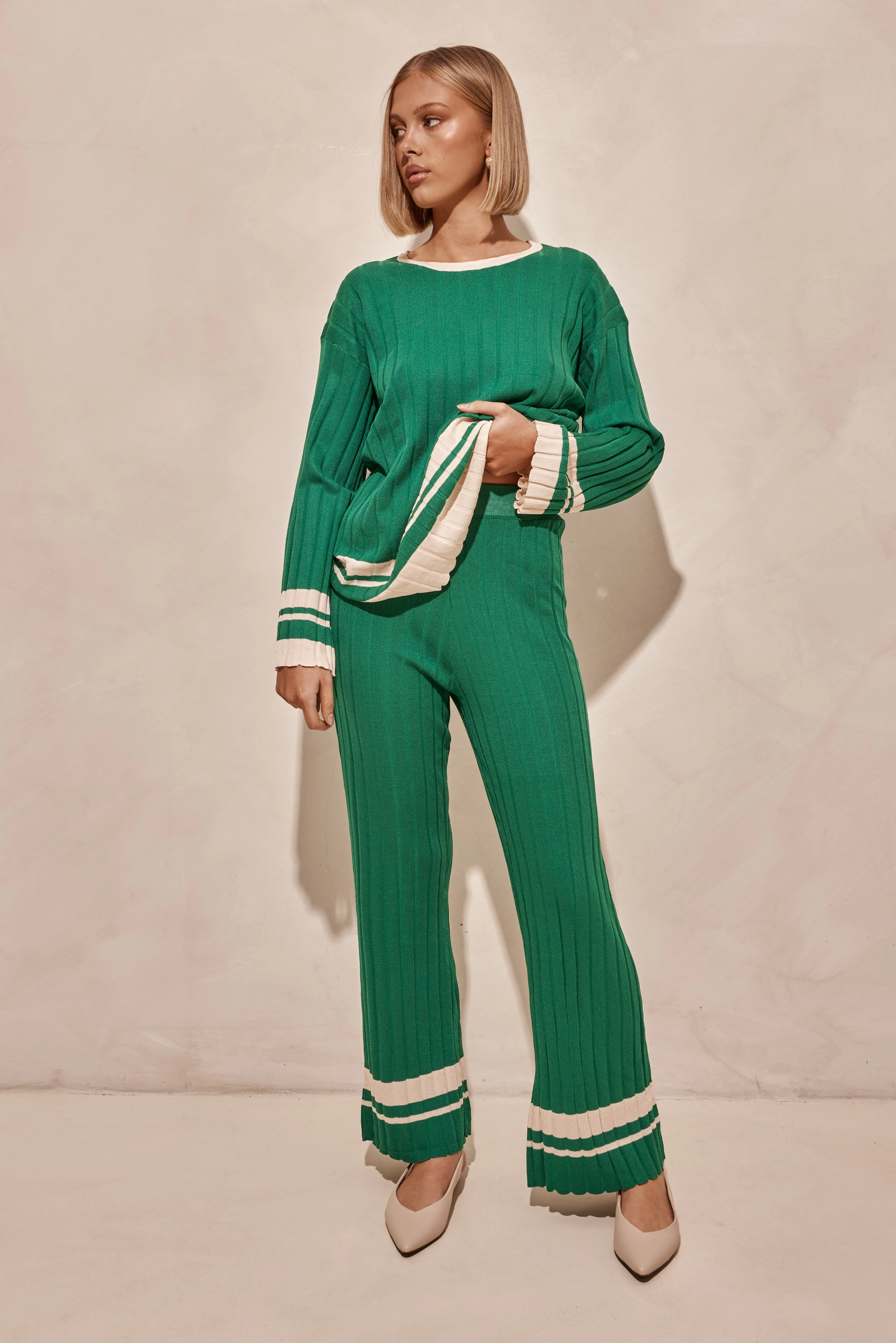 Evans Knit Set (Green)