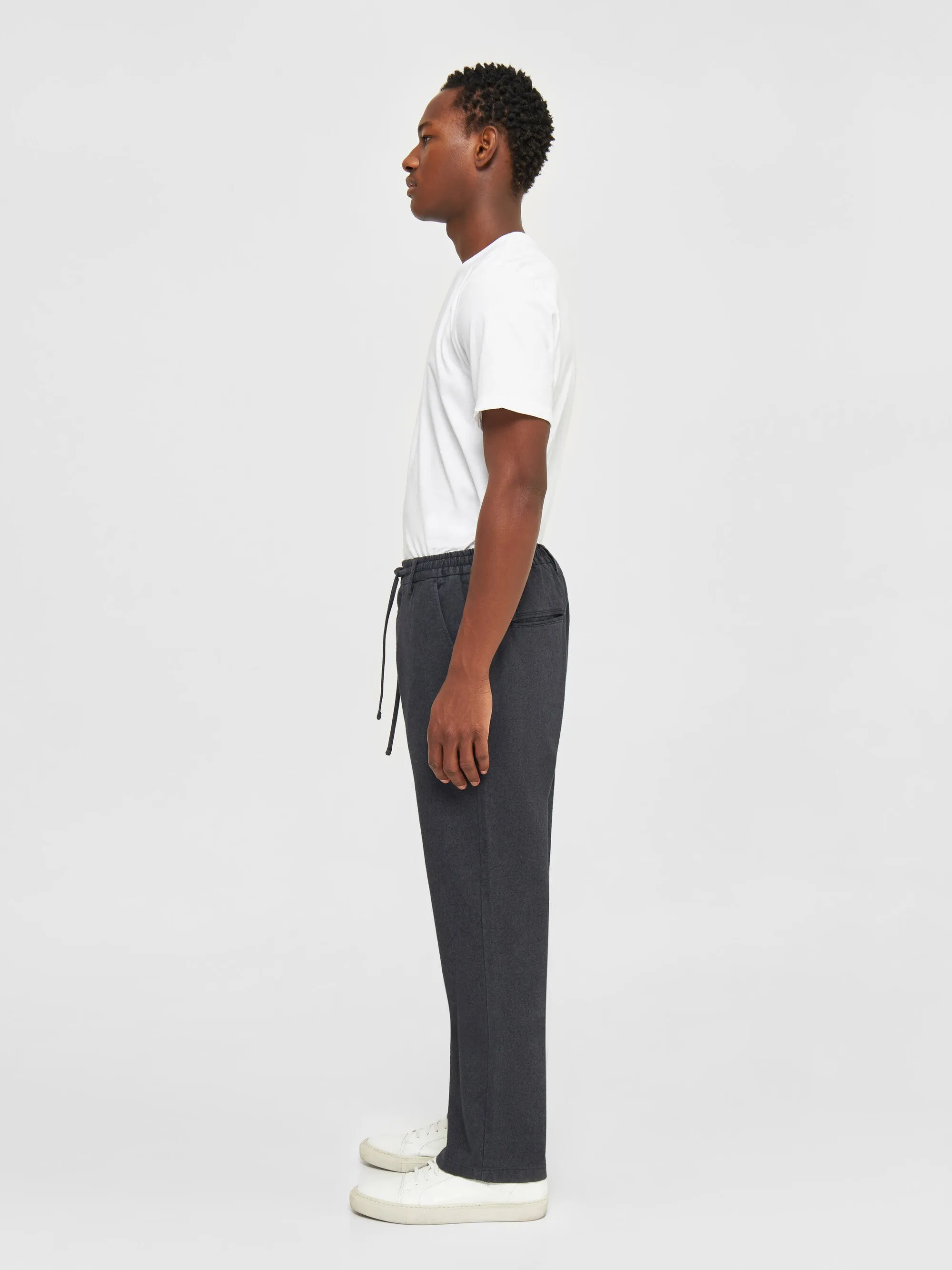 FIG loose flannel chino pants - Gray Pinstripe