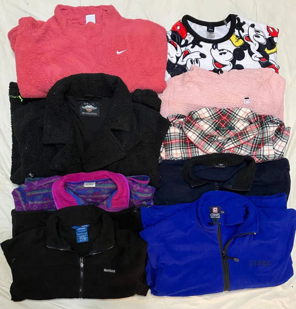 Fila, Nautica, Nike, Champion, Tommy Hilfiger, and L.L.Bean Harley Davidson Polo Fleece Jacket - 30 Pieces in Fleece