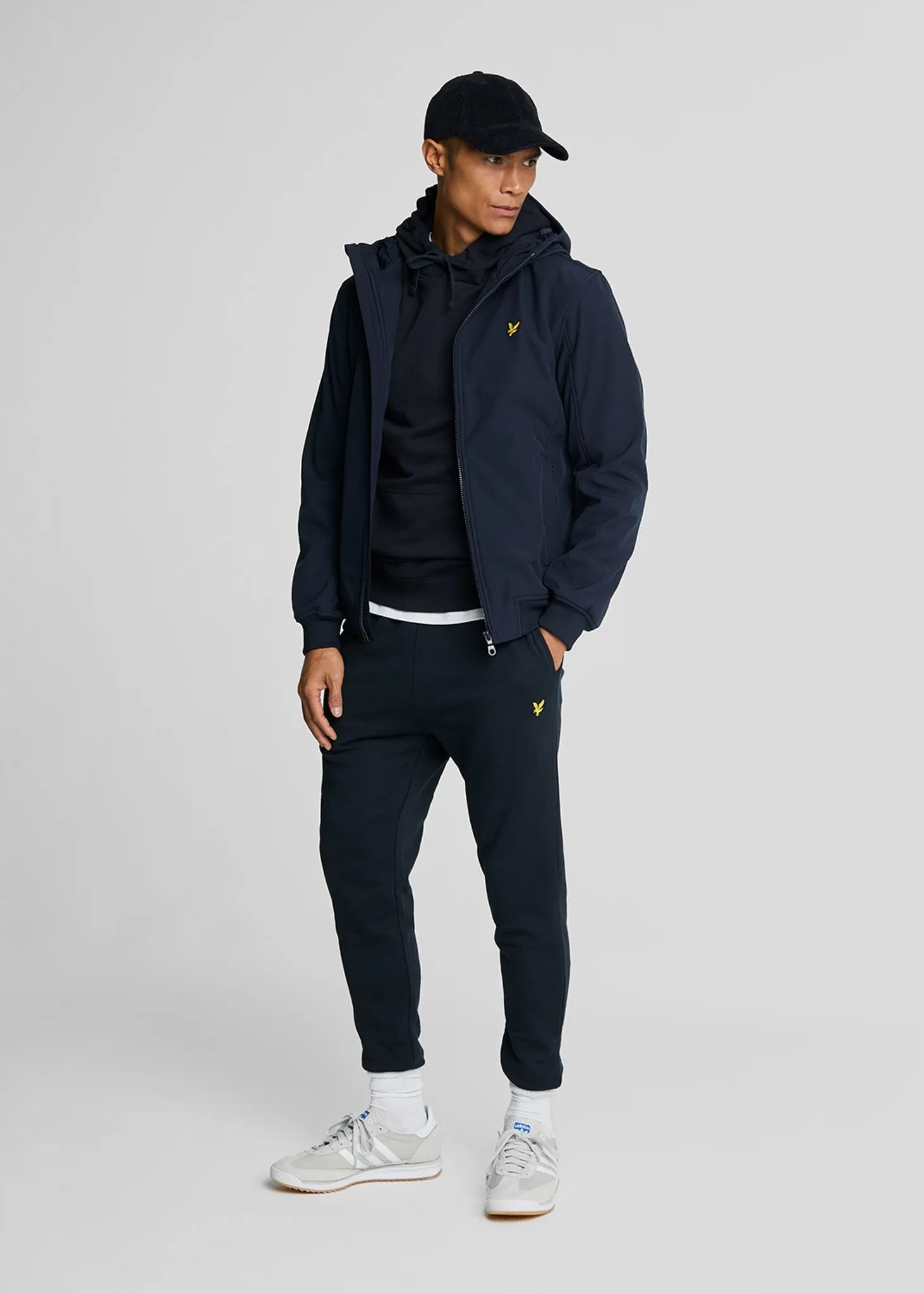 Fleece back softshell jacket - dark navy