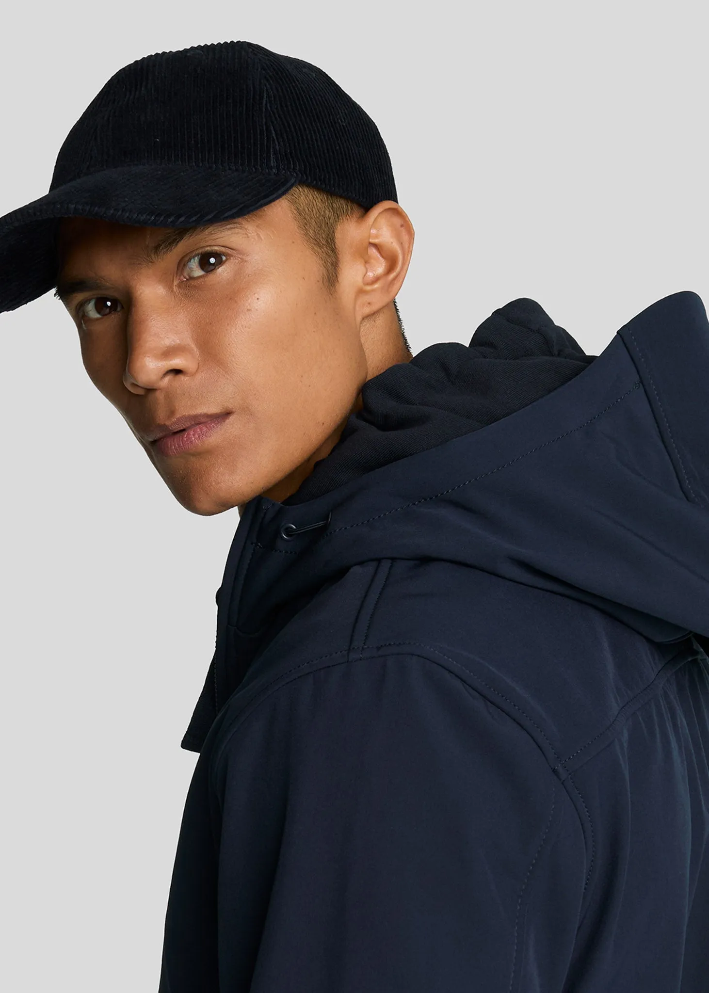 Fleece back softshell jacket - dark navy