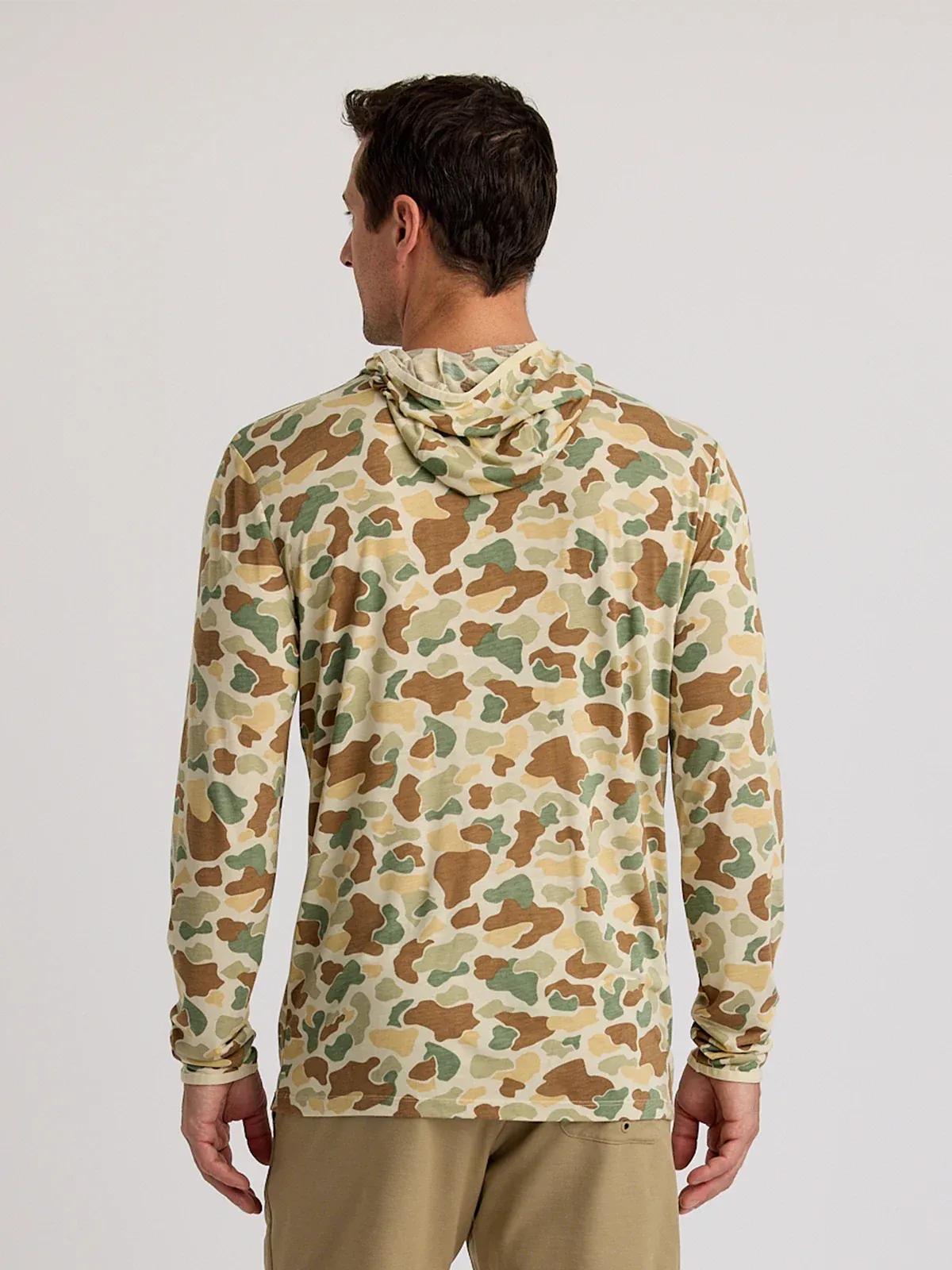 Free Fly Men's Bamboo Lightweight Hoodie in Limited: Vintage Camo