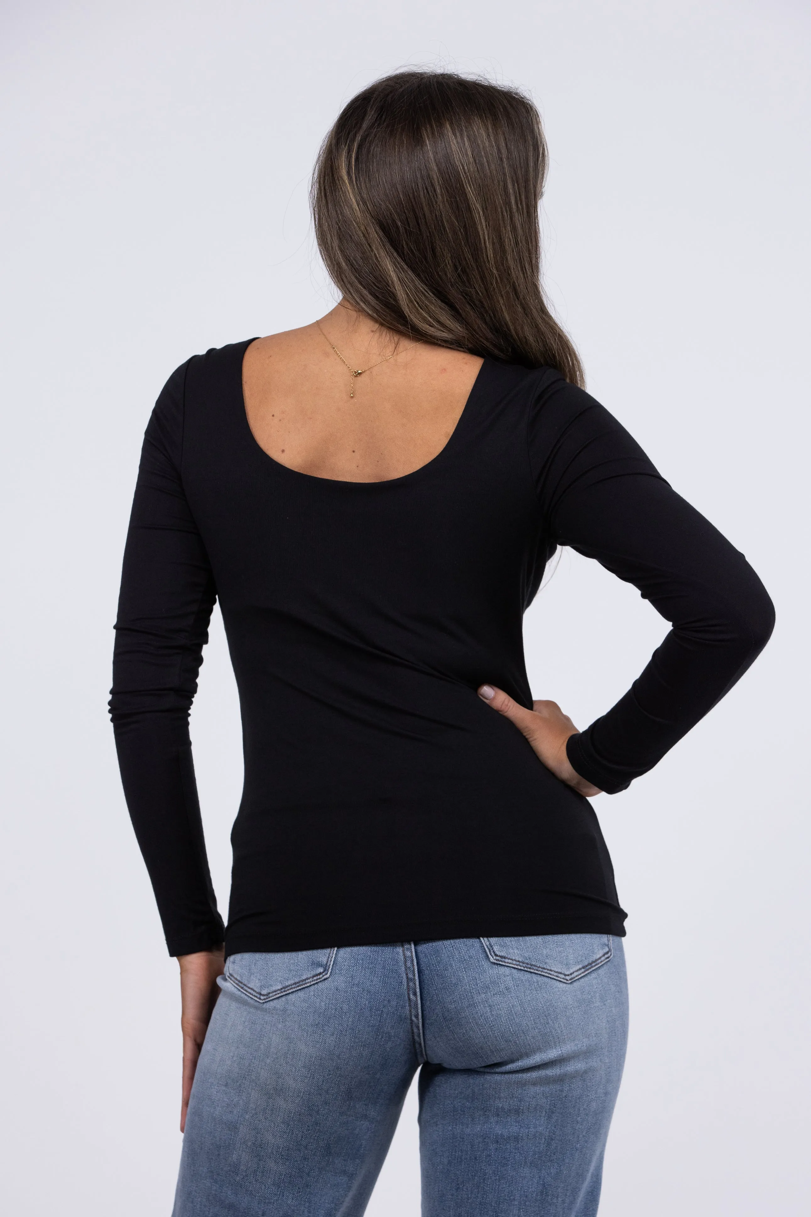 Get Their Attention Bra Free Long Sleeve Top