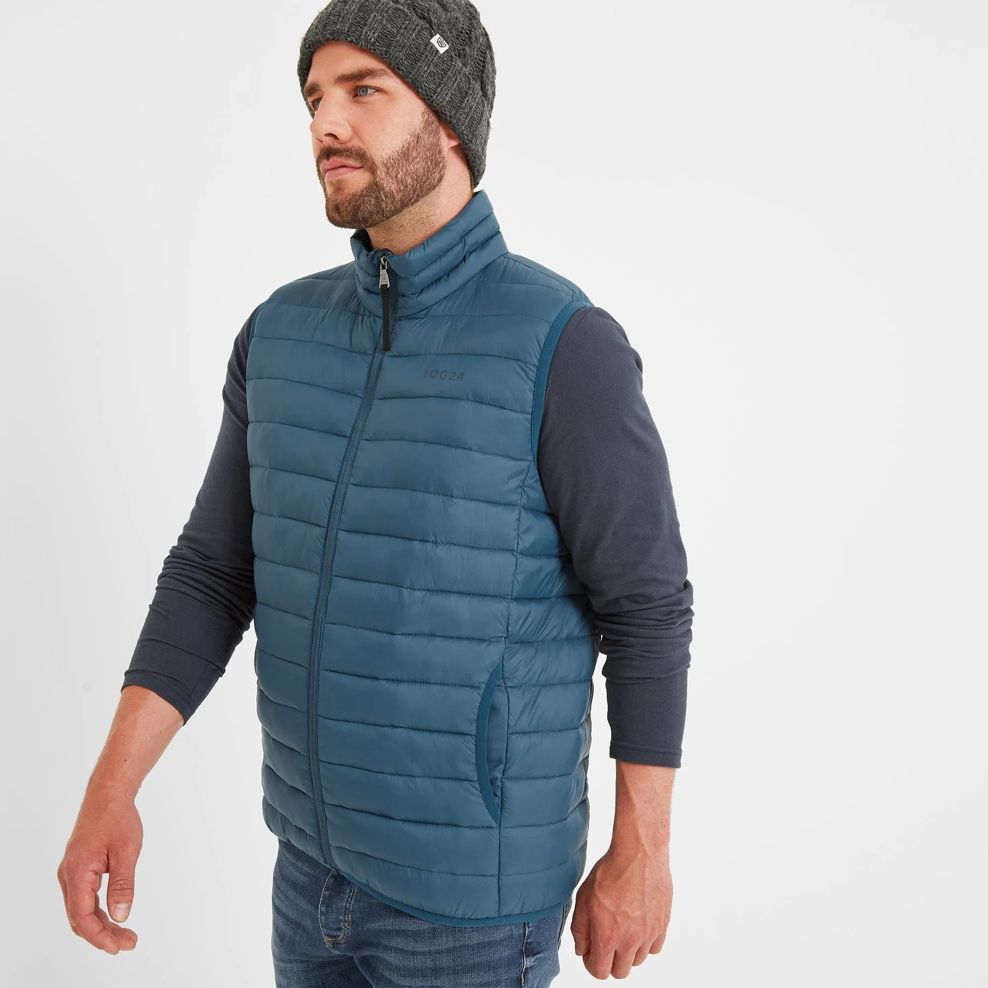 Gibson Mens Insulated Padded Gilet - Lagoon Blue