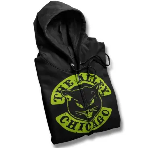 Glow In The Dark Black Cat Zip Up Hoodie