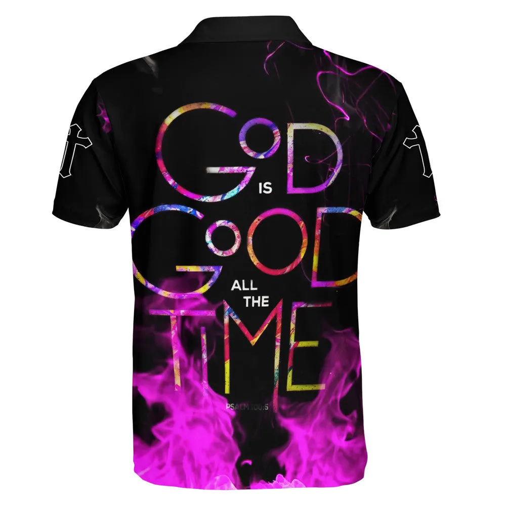 God Is Good All The Time Jesus Polo Shirt - Christian Shirts & Shorts