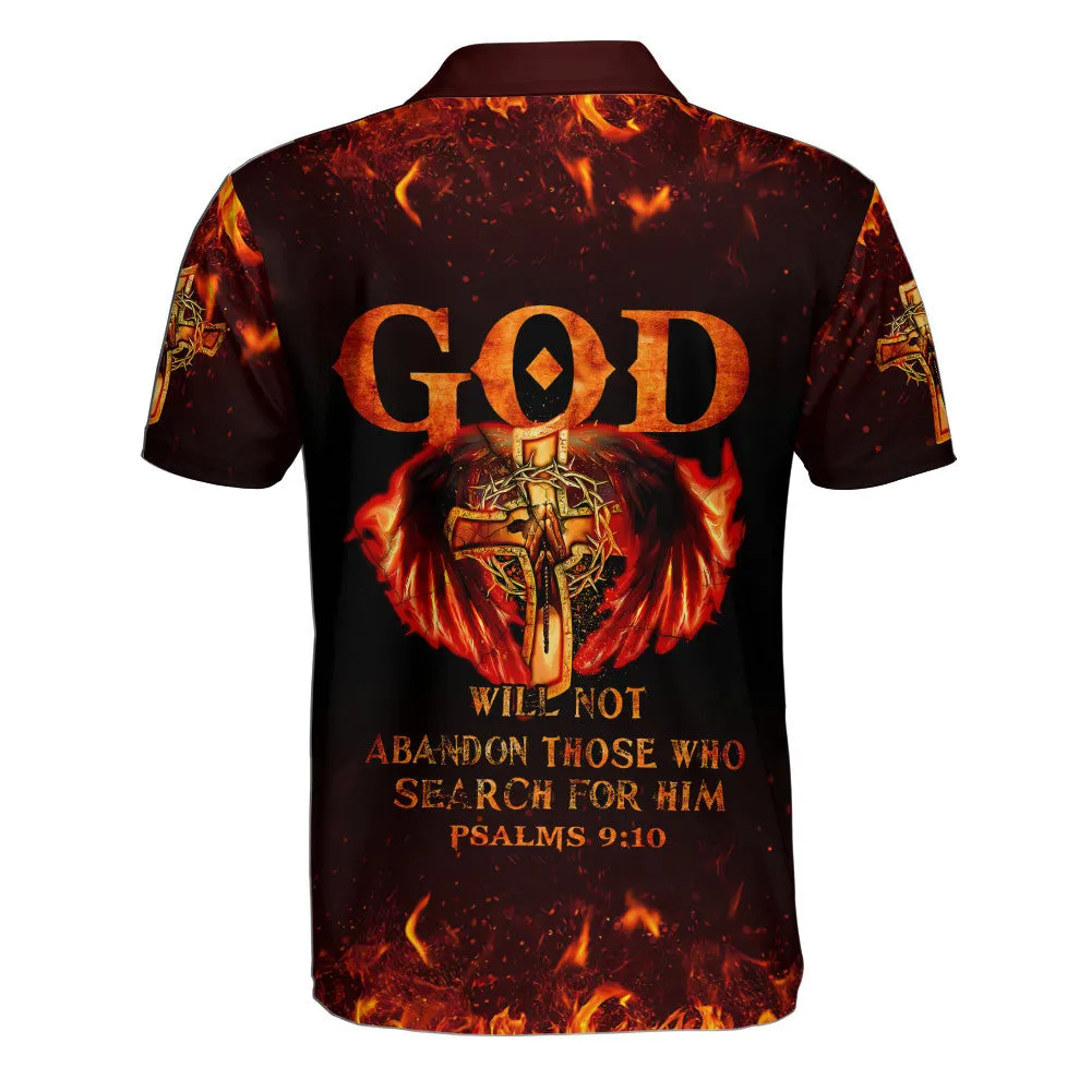 God Will Not Abandon Those Who Search For Him Polo Shirt - Christian Shirts & Shorts