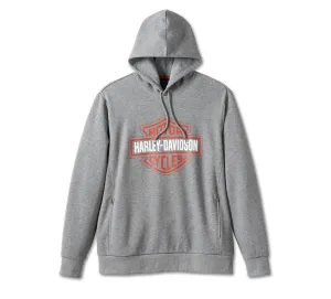 Harley-Davidson Men's Bar & Shield Tech Pullover Hoodie - Grey, 96026-24VM