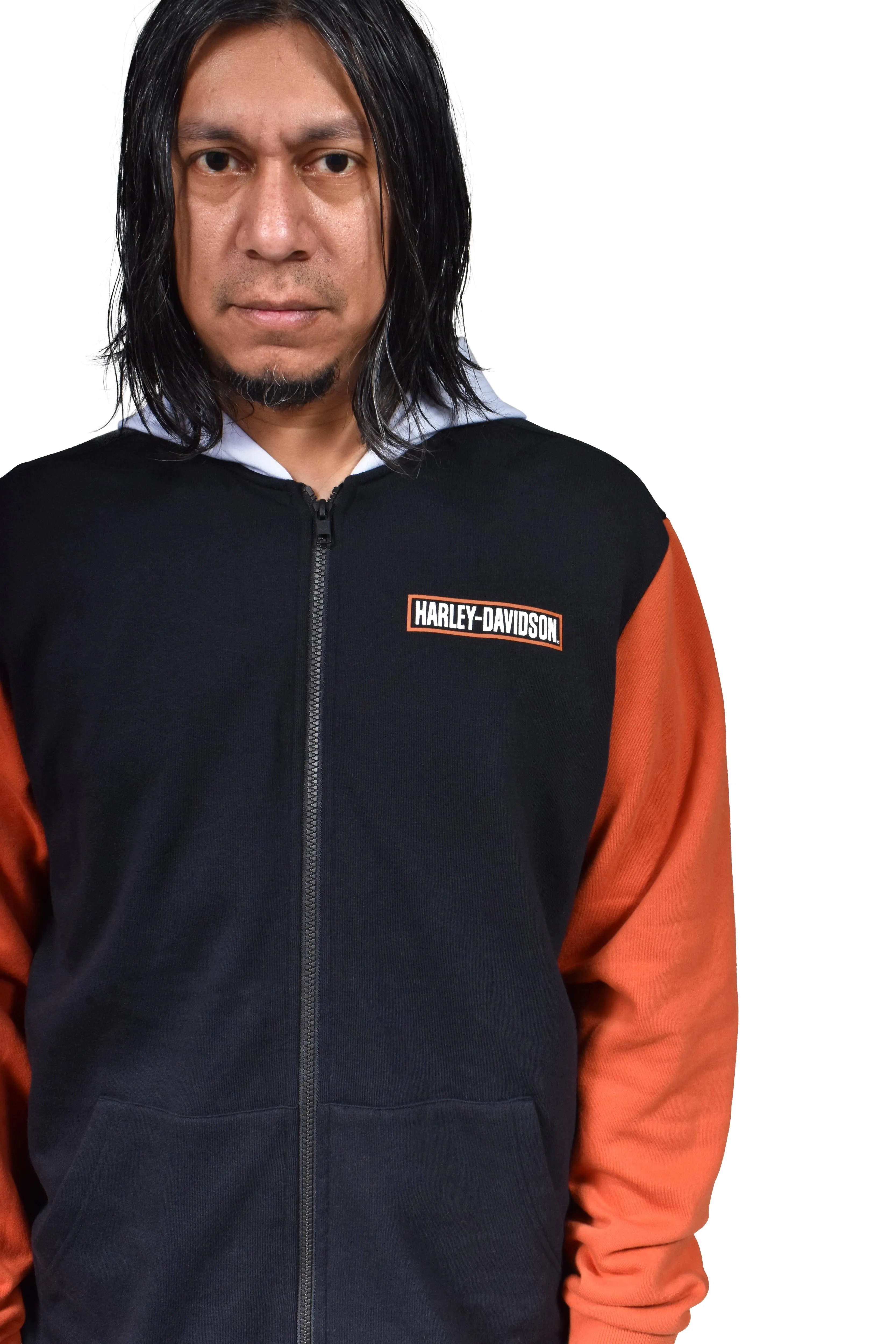 Harley-Davidson® Men's Colorblock Full Zip Hoodie - 96161-21VM